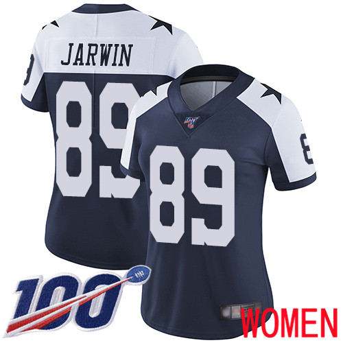 Women Dallas Cowboys Limited Navy Blue Blake Jarwin Alternate #89 100th Season Vapor Untouchable Throwback NFL Jersey->women nfl jersey->Women Jersey